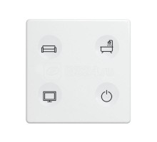 Выключатель сенсорный 4-кл. СП Simon 82 Sense IP20 с тематич. маркир. Т1 бел. Simon 8000643-030