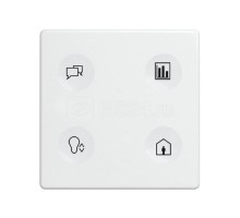 Выключатель сенсорный 4-кл. СП Simon 82 Sense IP20 с тематич. маркир. Т2 бел. Simon 8000644-030