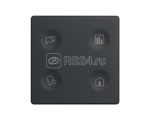 Выключатель сенсорный 4-кл. СП Simon 82 Sense IP20 с тематич. маркир. Т2 графит Simon 8000644-038
