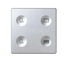 Выключатель сенсорный 4-кл. СП Simon 82 Sense IP20 с тематич. маркир. Т3 алюм. Simon 8000645-093