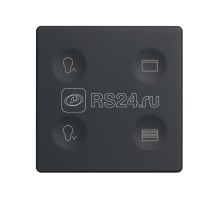 Выключатель сенсорный 4-кл. СП Simon 82 Sense IP20 с тематич. маркир. Т3 графит Simon 8000645-038