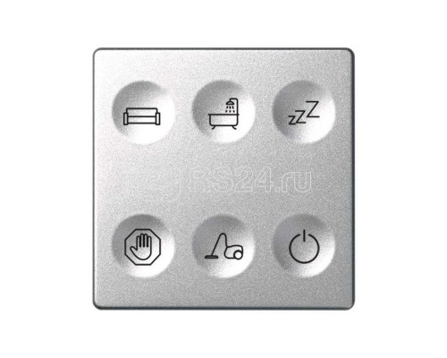 Выключатель сенсорный 6-кл. СП Simon 82 Sense IP20 с тематич. маркир. Т1 алюм. Simon 8000663-093