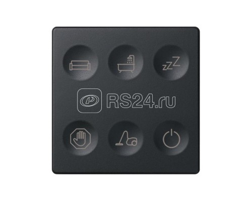 Выключатель сенсорный 6-кл. СП Simon 82 Sense IP20 с тематич. маркир. Т1 графит Simon 8000663-038