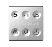 Выключатель сенсорный 6-кл. СП Simon 82 Sense IP20 с тематич. маркир. Т2 алюм. Simon 8000664-093