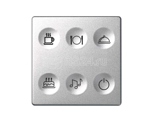 Выключатель сенсорный 6-кл. СП Simon 82 Sense IP20 с тематич. маркир. Т2 алюм. Simon 8000664-093