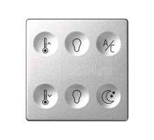 Выключатель сенсорный 6-кл. СП Simon 82 Sense IP20 с тематич. маркир. Т3 алюм. Simon 8000665-093