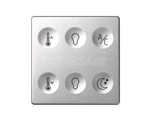 Выключатель сенсорный 6-кл. СП Simon 82 Sense IP20 с тематич. маркир. Т3 алюм. Simon 8000665-093