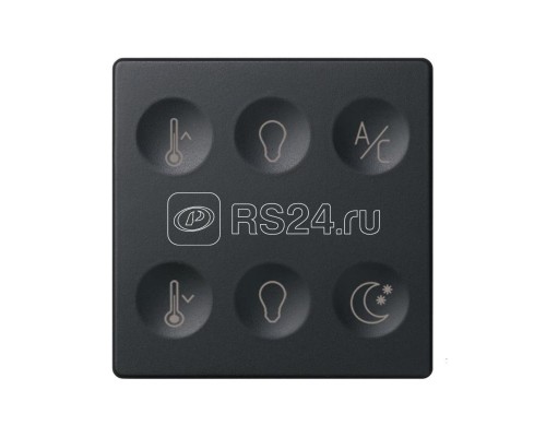Выключатель сенсорный 6-кл. СП Simon 82 Sense IP20 с тематич. маркир. Т3 графит Simon 8000665-038
