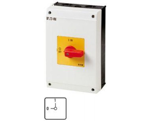 Выключатель в корпусе 3п 63А P3-63/I4-RT красн. ручка EATON 207357