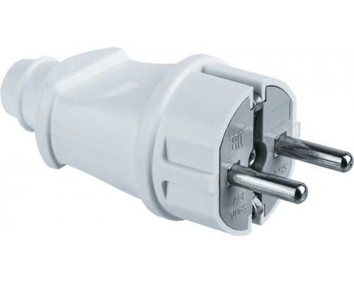 Вилка 61 359 NCA-PL02-16A-E-WH прямая с заземл. бел. Navigator 61359