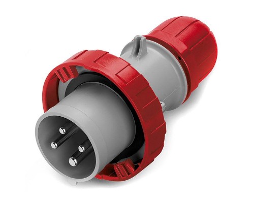 Вилка эл. каб. 16А 3P+E 400В с безвинт. клем. IP67 DKC DIS2181636P