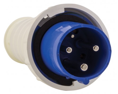 Вилка эл. каб. 63А 2P+РЕ 220В IP67 (033) EKF ps-033-63-220