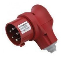 Вилка эл. каб. угловая 3Р+е+n IP44 400B Mennekes 3980