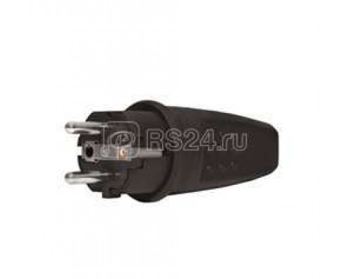 Вилка электрич. прямая с заземл. каучук 16А 250В IP44 (еврослот) UNIVersal 602227