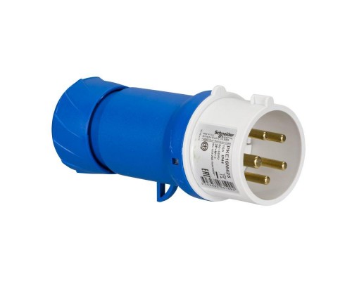 Вилка кабельная 16А 3P-N-E 200-250В винт. IP44 SchE PKE16M425