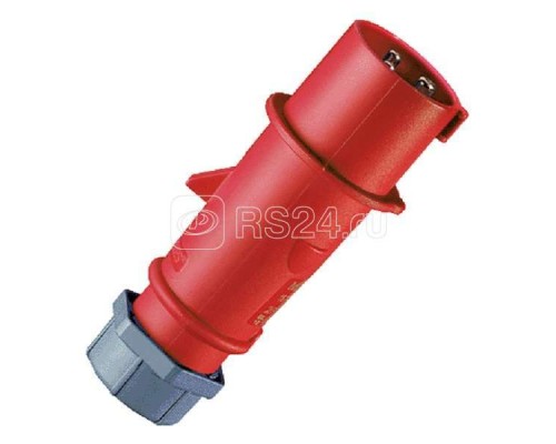 Вилка кабельная 16А 3п 9ч 400В IP44 литой корпус винтовые клеммы AM-TOP красн. Mennekes 249