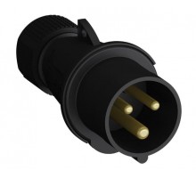 Вилка кабельная Easy&Safe 232EP6B 32А 2P+E IP44 6ч черн. ABB 2CMA103581R1000