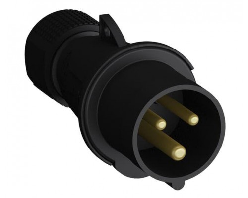 Вилка кабельная Easy&Safe 232EP6B 32А 2P+E IP44 6ч черн. ABB 2CMA103581R1000