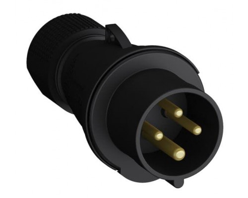 Вилка кабельная Easy&Safe 332EP6B 32А 3P+E IP44 6ч черн. ABB 2CMA103588R1000