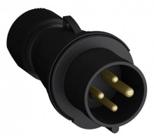 Вилка кабельная Easy&Safe 332EP9B 32А 3P+E IP44 9ч черн. ABB 2CMA103589R1000
