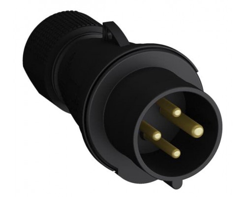 Вилка кабельная Easy&Safe 332EP9B 32А 3P+E IP44 9ч черн. ABB 2CMA103589R1000
