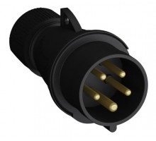 Вилка кабельная Easy&Safe 432EP6B 32А 3P+N+E IP44 6ч черн. ABB 2CMA103593R1000