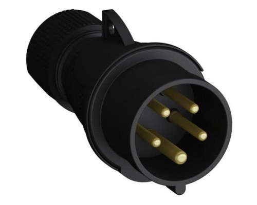Вилка кабельная Easy&Safe 432EP6B 32А 3P+N+E IP44 6ч черн. ABB 2CMA103593R1000