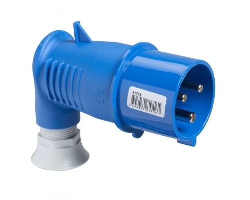 Вилка кабельная угловая 16А 2P-E 200-250В винт. IP44 SchE 81716