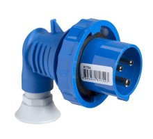 Вилка кабельная угловая 16А 2P-E 200-250В винт. IP67 SchE 81754