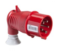 Вилка кабельная угловая 16А 3PNE 380-415В винт. IP44 SchE 81709