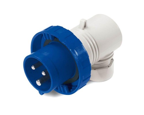 Вилка кабельная угловая 32А 2P+E 230В IP67 DKC DIS2263233