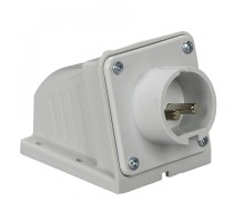 Вилка настенная 16А 2P 40-50В винт. IP44 SchE 82503