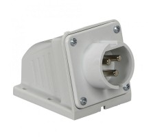 Вилка настенная 16А 3P 40-50В винт. IP44 SchE 82504