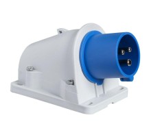 Вилка настенная 2п PE 16А IP44 SchE PKX16W423