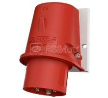 Вилка настенная приборная наклонная 32А 5п 6ч 400В IP44 15гр. винт. клеммы красн. MENNEKES 804
