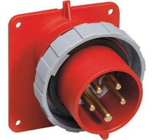 Вилка панельная 16А 3P+N+E IP67 6ч с угловым фланцем ABB 2CMA166712R1000