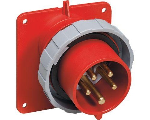 Вилка панельная 16А 3P+N+E IP67 6ч с угловым фланцем ABB 2CMA166712R1000