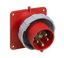 Вилка панельная 32А 3P+N+E IP67 6ч с угловым фланцем ABB 2CMA166664R1000