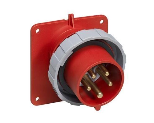 Вилка панельная 32А 3P+N+E IP67 6ч с угловым фланцем ABB 2CMA166664R1000