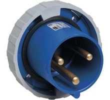 Вилка панельная с прямым фланцем 263BU6W 63А 2P+E IP67 6ч ABB 2CMA168104R1000