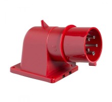Вилка панельная угловая 16А 2P-E 380-415В IP44 SchE 81807