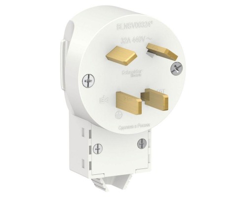 Вилка силовая СП BLANCA 3P+N 32А 400В бел. SchE BLNSV003241