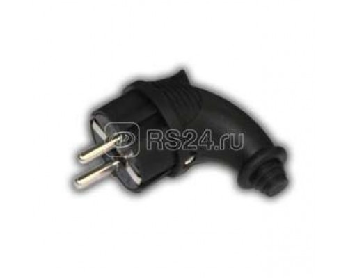 Вилка угловая 16А 2P+PE 220-240В каучук LEZARD 106-0400-0108/108
