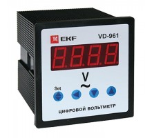 Вольтметр цифровой VD-961 на панель 96х96 однофазный EKF vd-961
