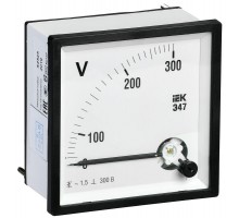 Вольтметр Э47 72х72мм 300В кл. точн. 1.5 ИЭК IPV10-6-0300-E