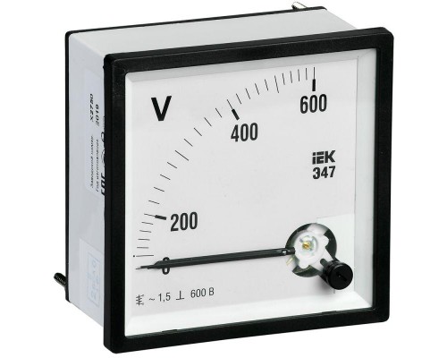 Вольтметр Э47 72х72мм 600В кл. точн. 1.5 ИЭК IPV10-6-0600-E