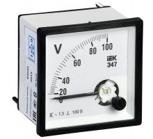 Вольтметр Э47 96х96мм 100В кл. точн. 1.5 ИЭК IPV20-6-0100-E