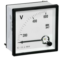 Вольтметр Э47 96х96мм 600В кл. точн. 1.5 ИЭК IPV20-6-0600-E