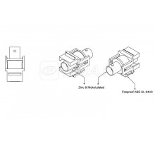 Вставка KJ1-BNC-D-WH формата Keystone Jack с прох. адапт. BNC D type ROHS бел. Hyperline 246971