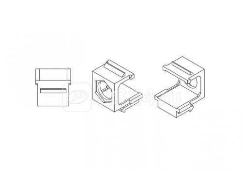Вставка KJ1-COAX-WH формата Keystone Jack для коаксиальных разъемов ROHS бел. Hyperline 246965
